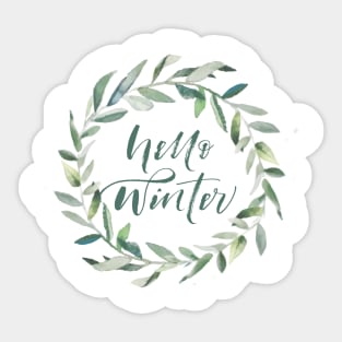 Hello Winter Sticker